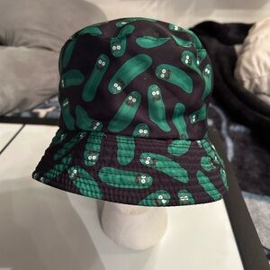 Pickle Rick bucket hats reversible black